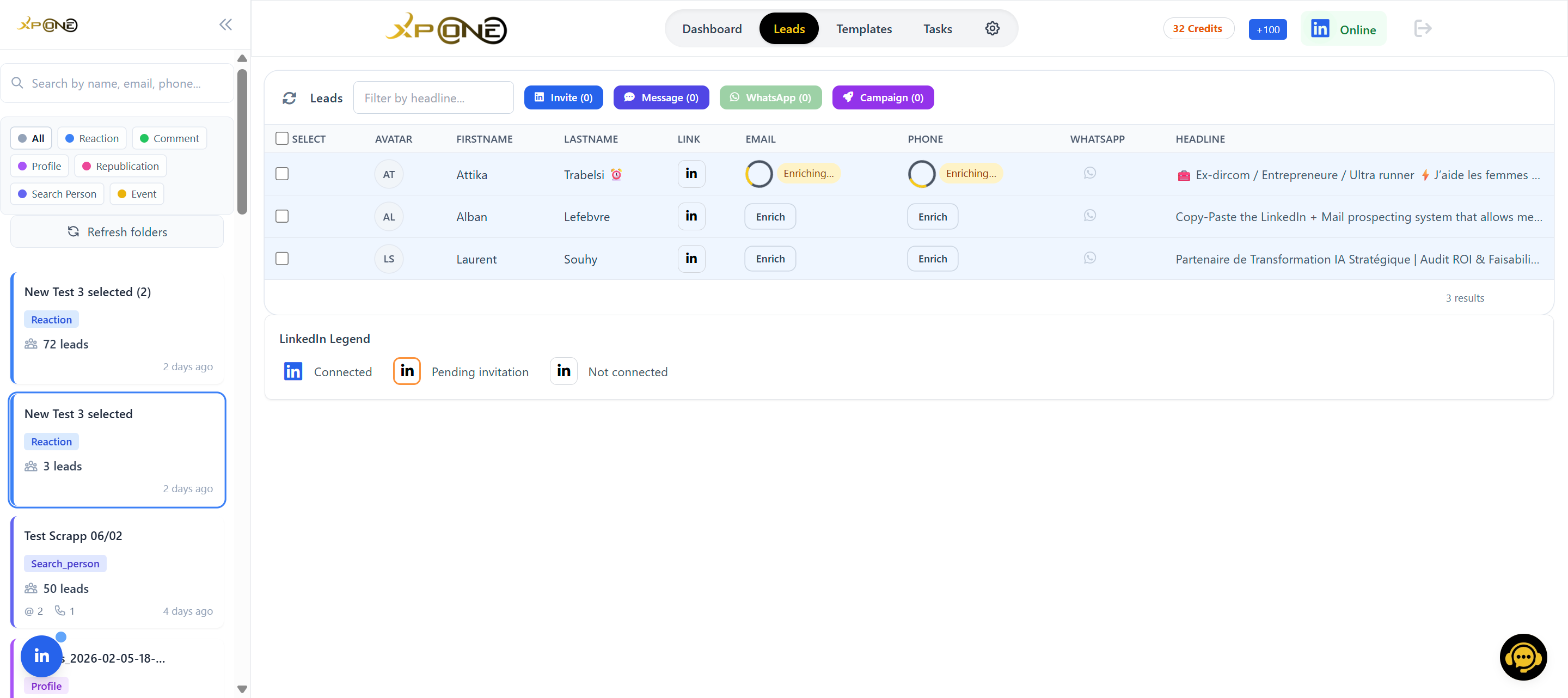 XP One — Enrichment screenshot