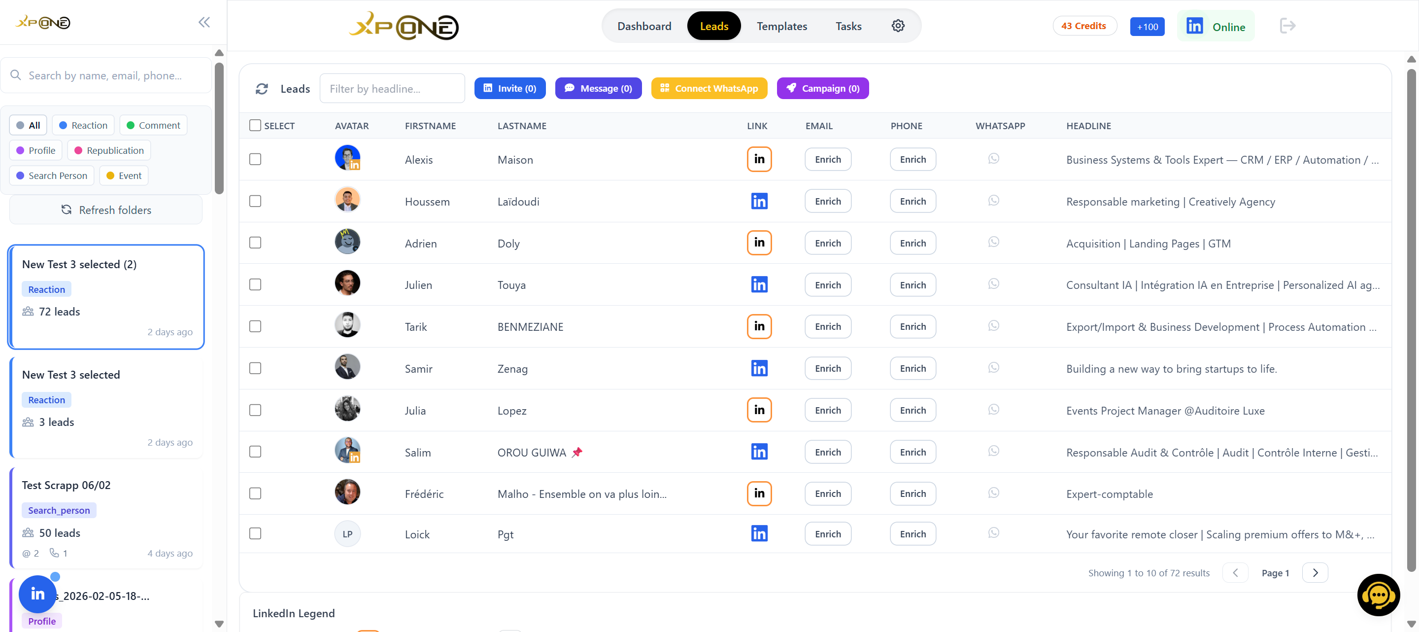 XP One — Native CRM with reply intelligence